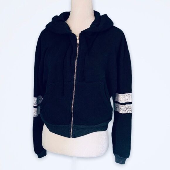 NWT Wildfox Varsity Stripe Hoodie Jacket - Picture 2 of 5